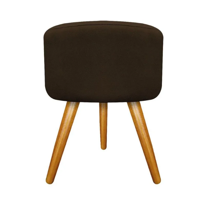 Puff Carol Palito Mel Suede Marrom Adj Decor