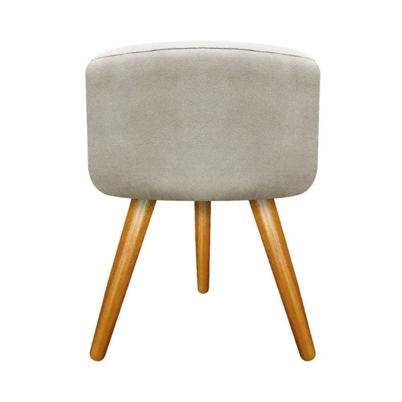 Puff Carol Palito Mel Suede Bege Adj Decor