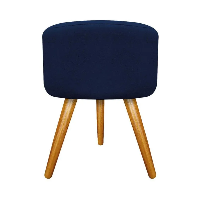 Puff Carol Palito Mel Suede Azul Marinho Adj Decor