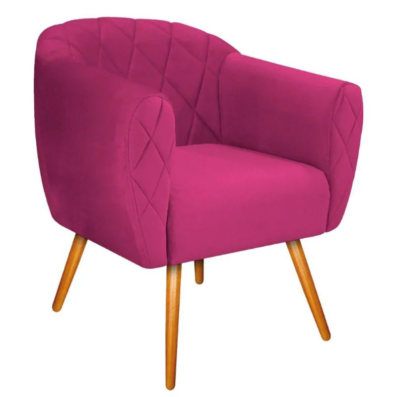 Poltrona Helena Pés Mel Pink