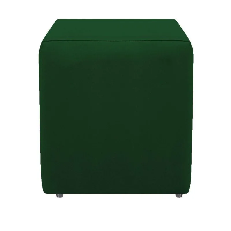 Puff Decorativo Dado Suede Verde Adj Decor