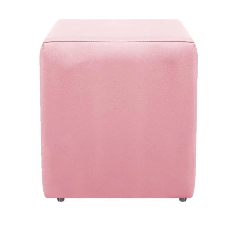 Puff Decorativo Dado Suede Rosa Bebê