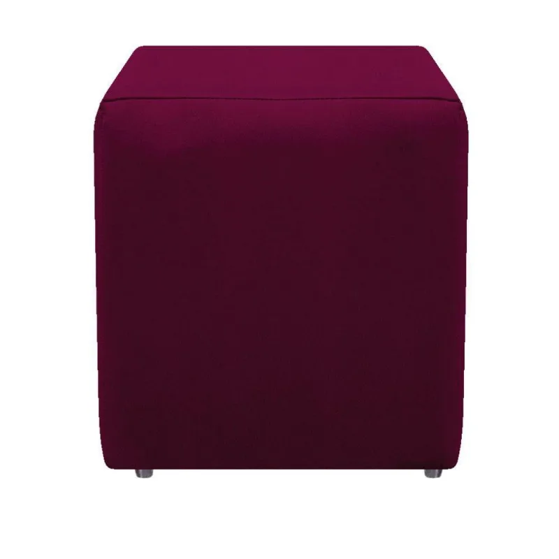 Puff Decorativo Dado Suede Bordô