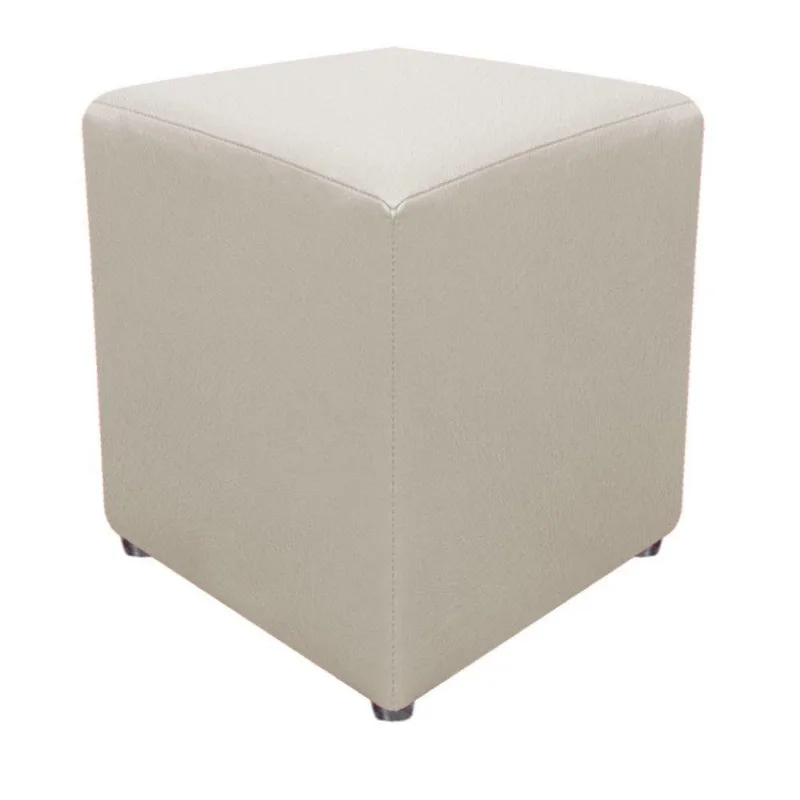Puff Decorativo Dado Suede Bege - Adj Decor