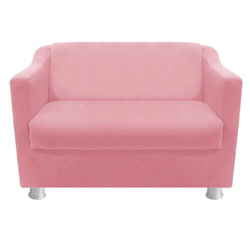 Namoradeira Tilla Suede Rosa Bebê Adj Decor