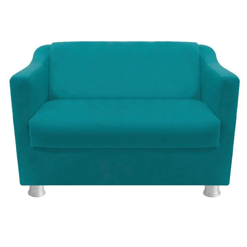 Namoradeira Tilla Suede Azul Turquesa Adj Decor