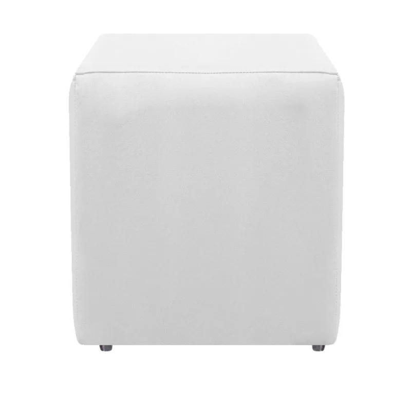 Puff Decorativo Dado Corano Branco Adj Decor