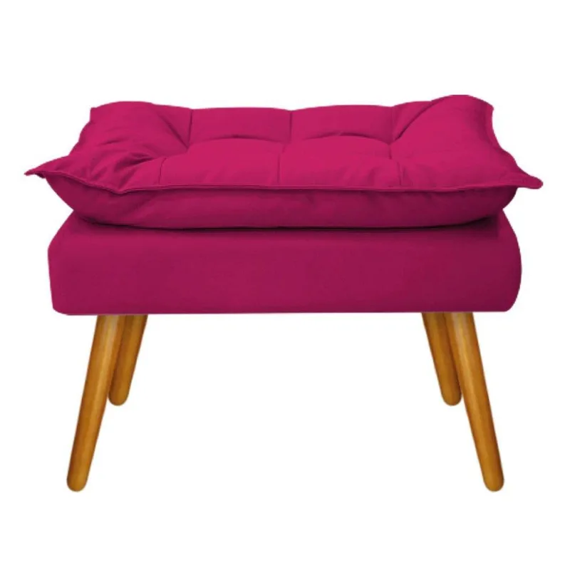 Puff Opala Palito Mel Suede Pink Adj Decor