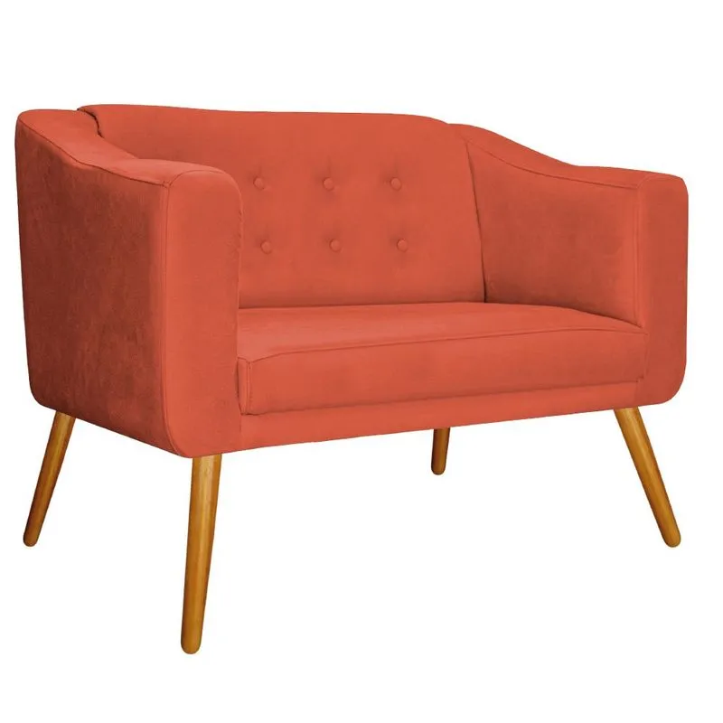 Namoradeira Larissa Palito Mel Suede Terracota - adj Decor