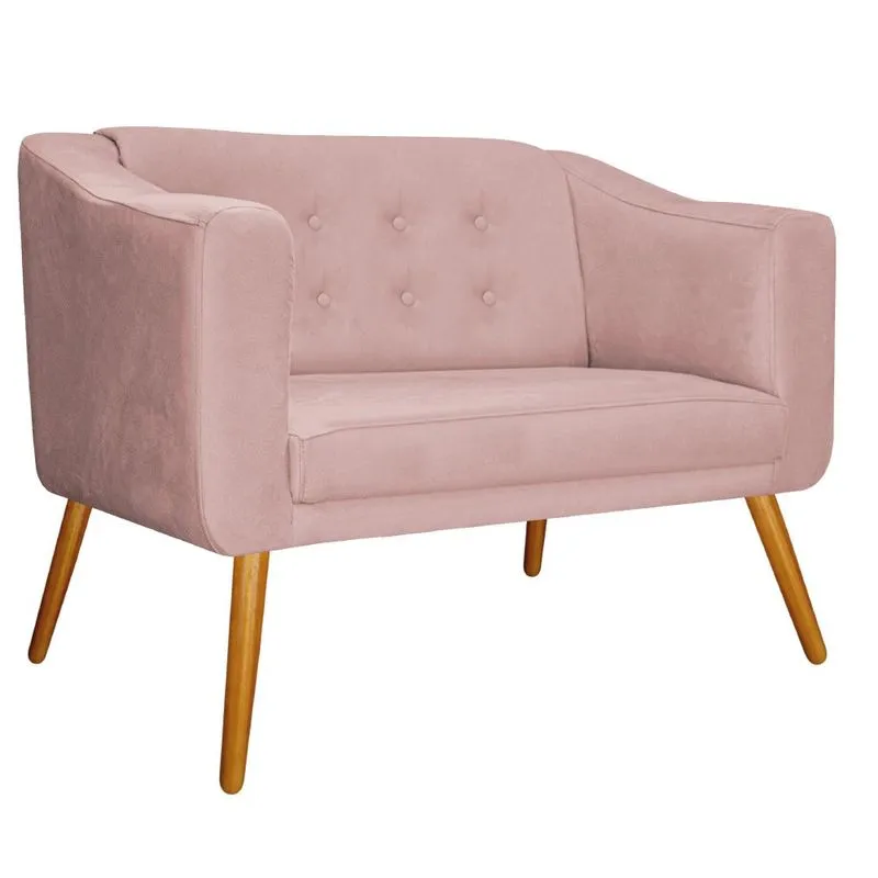 Namoradeira Larissa Palito Mel Suede Rosê - adj Decor