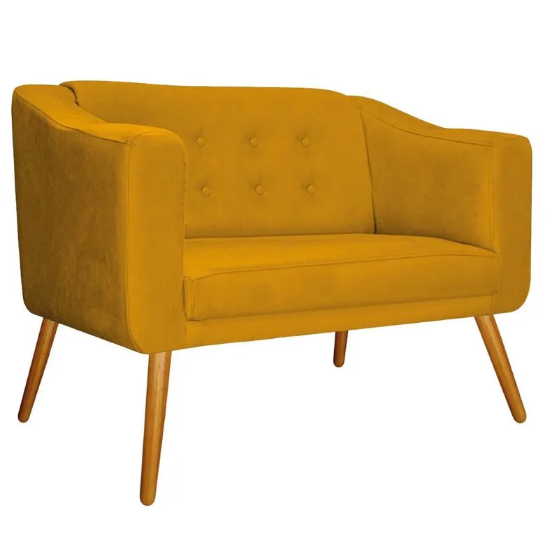Namoradeira Larissa Palito Mel Suede Mostarda - adj Decor
