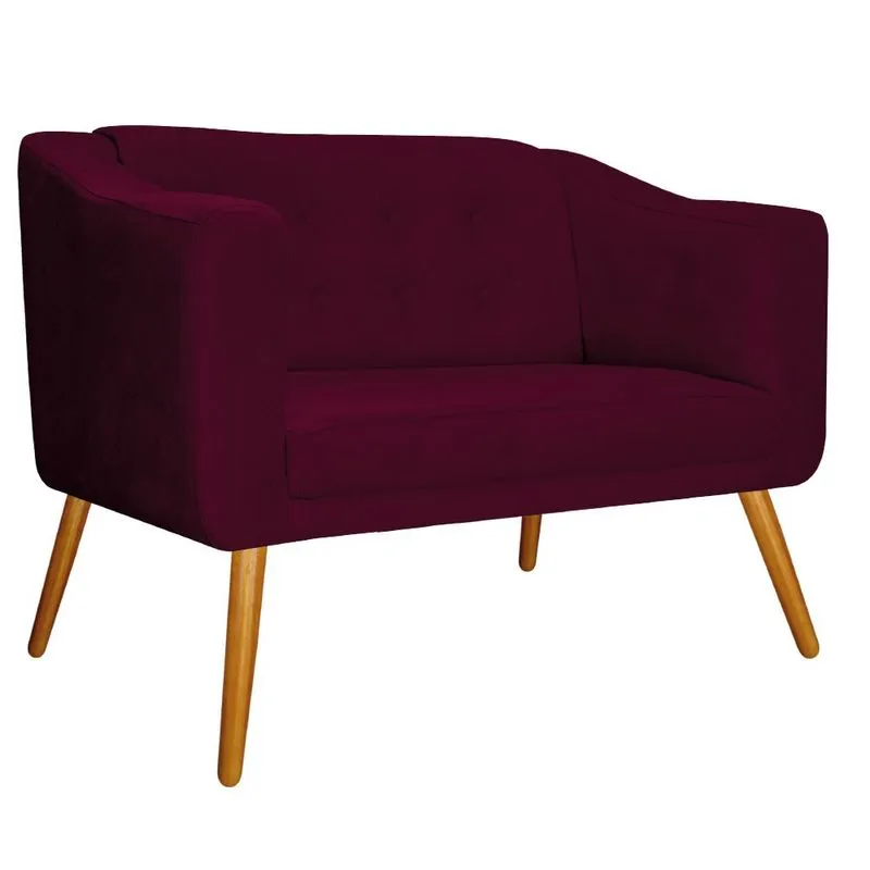 Namoradeira Larissa Palito Mel Suede Bordô - adj Decor