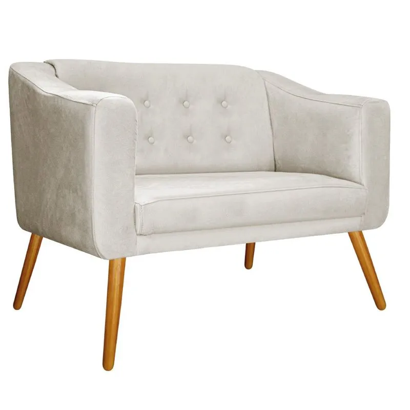 Namoradeira Larissa Palito Mel Suede Bege - adj Decor