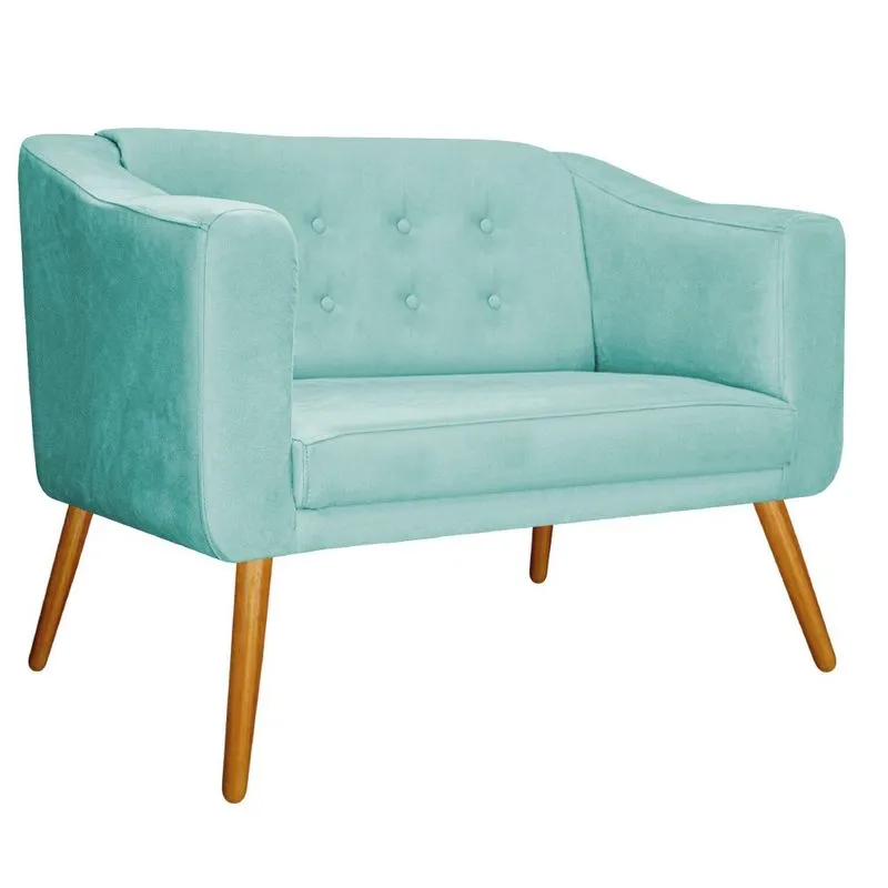 Namoradeira Larissa Palito Mel Suede Azul Tiffany - adj Decor
