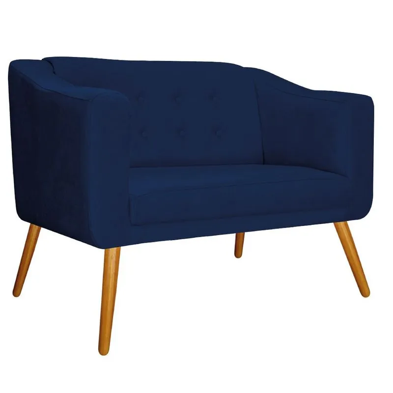 Namoradeira Larissa Palito Mel Suede Azul Marinho - adj Decor