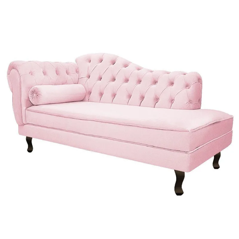 Recamier Diana 140cm Lado Direito Corano Rosa Bebê