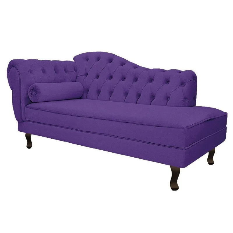 Recamier Diana 185cm Lado Direito Corano Roxo
