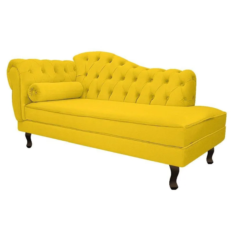 Recamier Diana 185cm Lado Direito Corano Amarelo