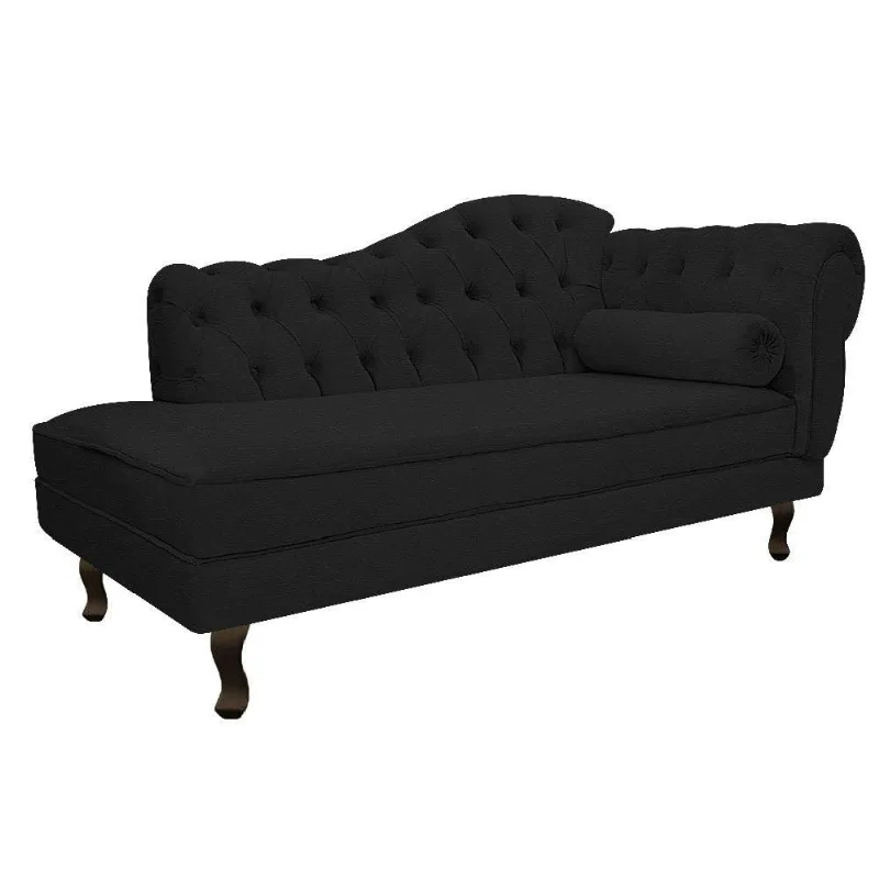 Recamier Diana 185cm Lado Esquerdo Corano Preto