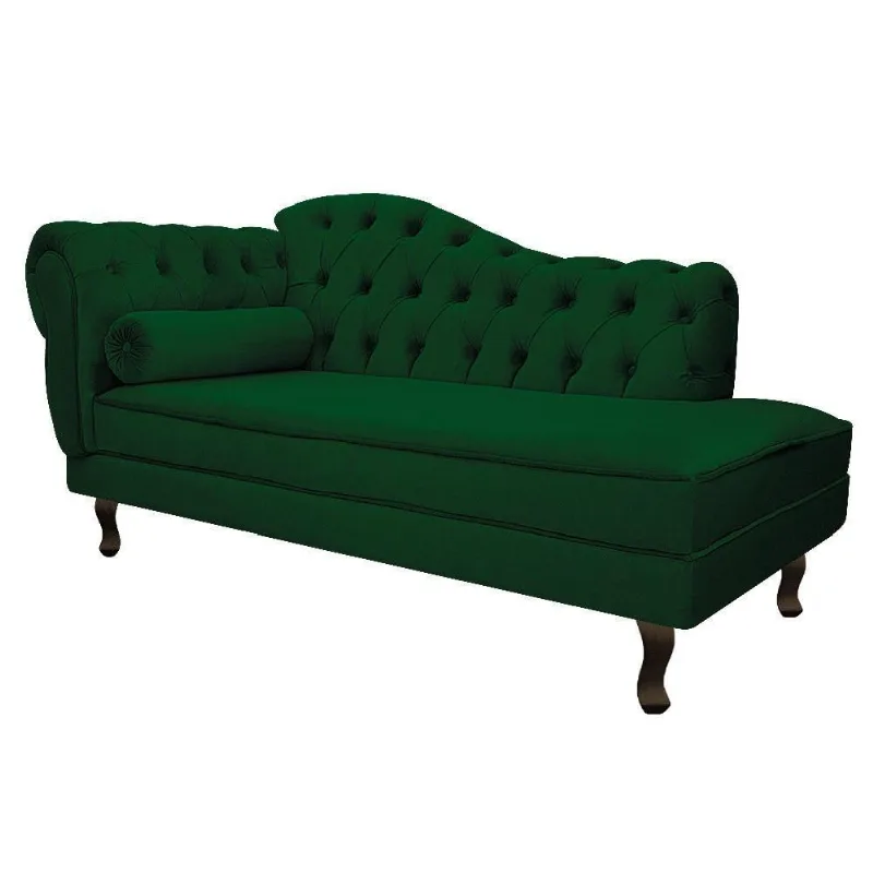 Recamier Diana 140cm Lado Direito Suede Verde Adj Decor