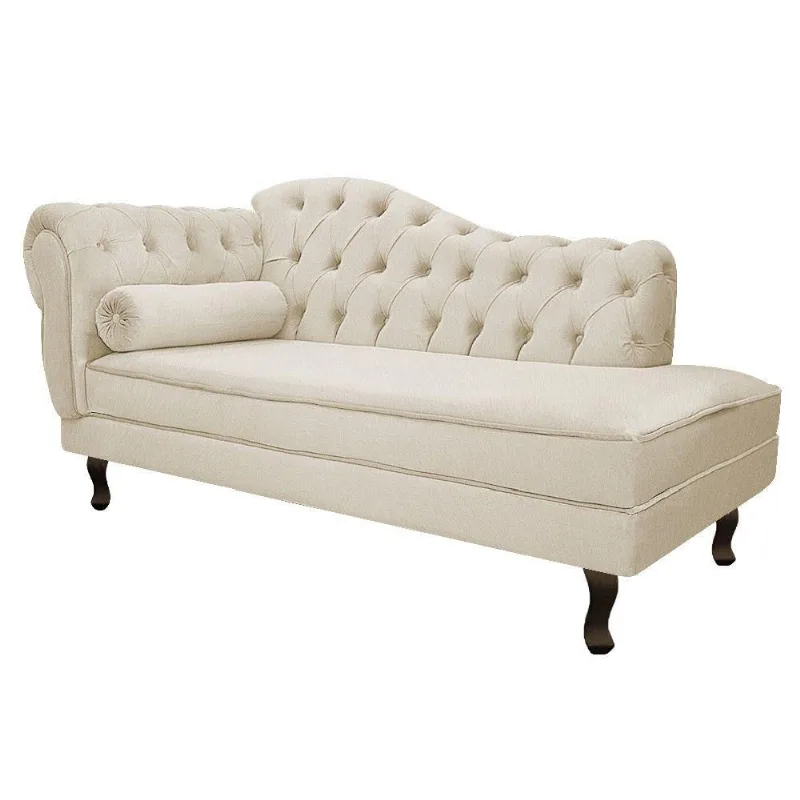 Recamier Diana 140cm Lado Direito Suede Bege Adj Decor