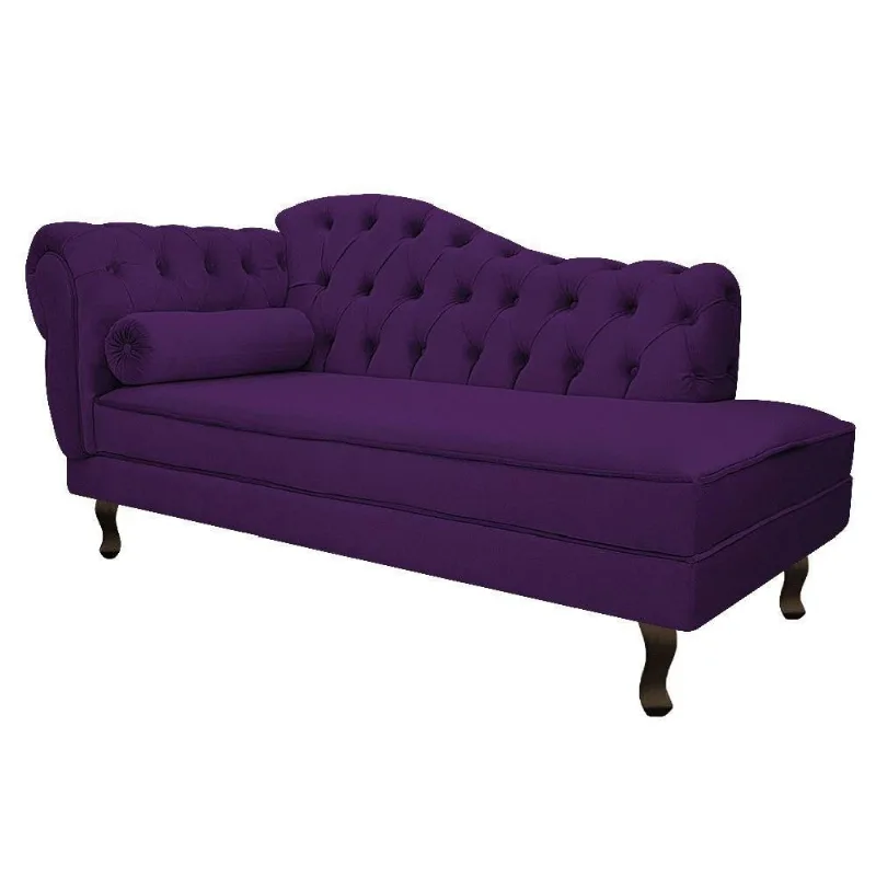 Recamier Diana 160cm Lado Direito Suede Roxo