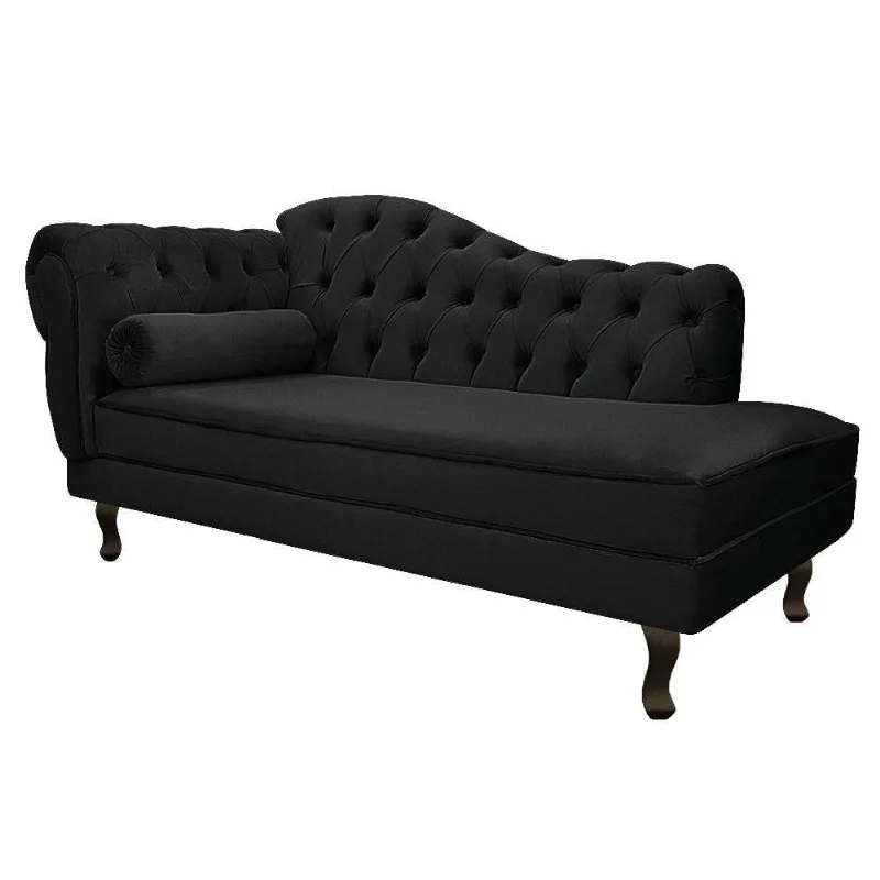 Recamier Diana 160cm Lado Direito Suede Preto Adj Decor