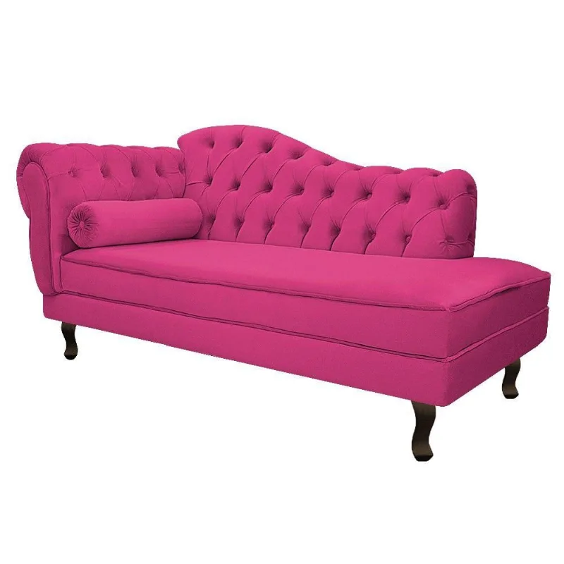 Recamier Diana 160cm Lado Direito Suede Pink Adj Decor