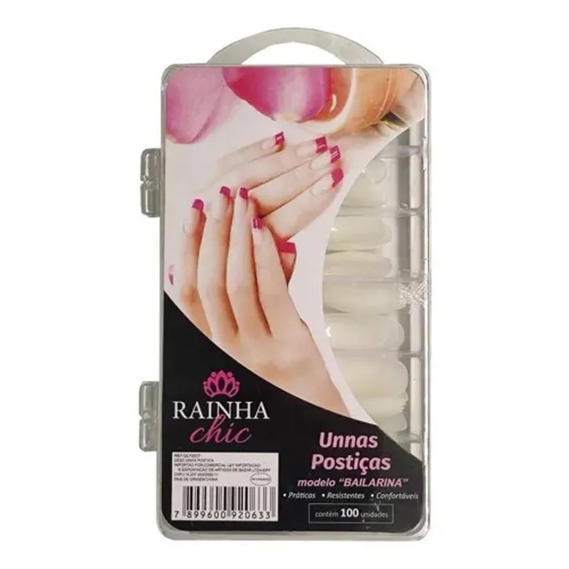 Unhas Postiças Bailarina Branca Com 100