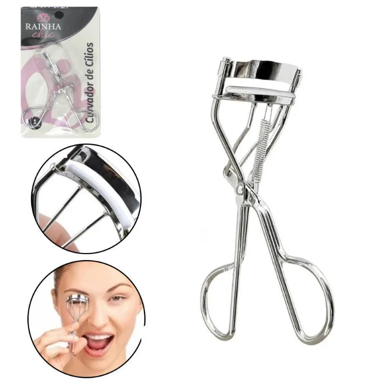 Curvex Curvador De Cilios De Inox Cromado Rainha Chic 9x8cm