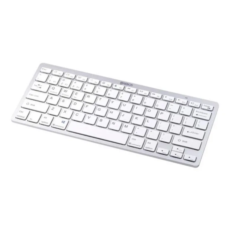 Teclado Bluetooth Sem Fio Tablet Pc Notebook Branco
