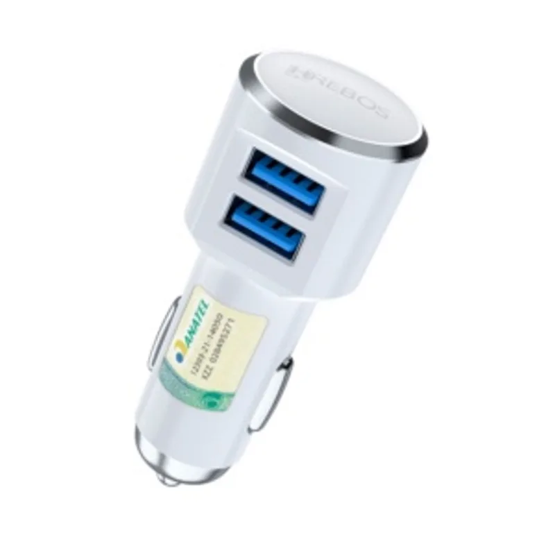 Carregador veicular dual USB 3.4A hrebos