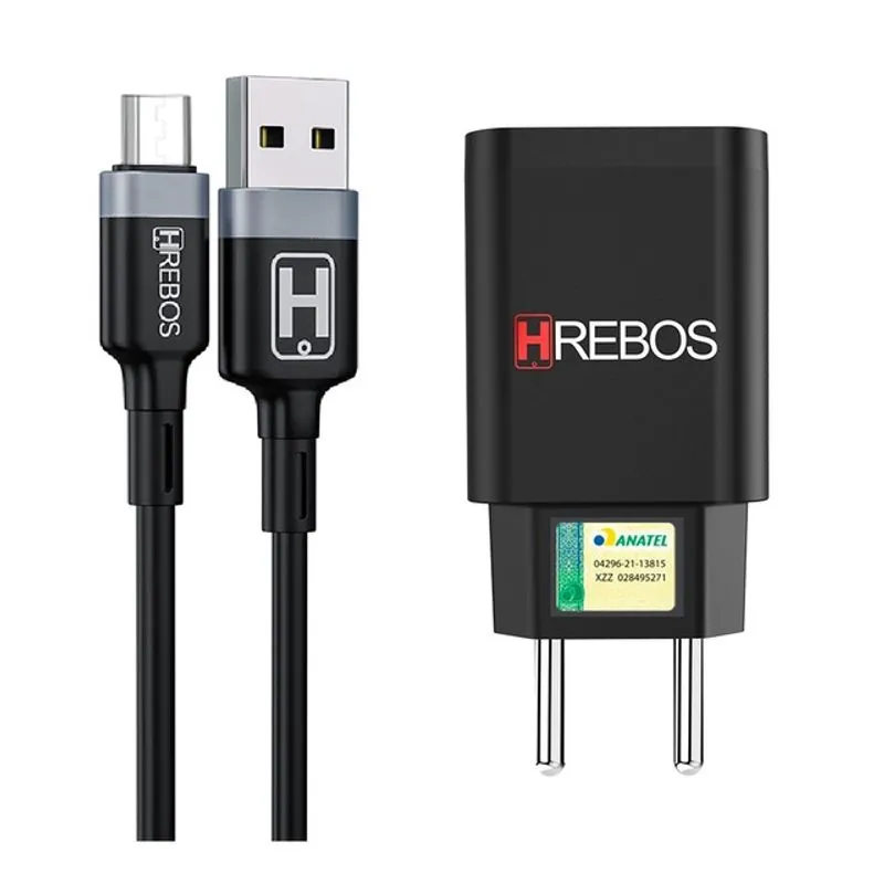 Carregador Turbo Para Celular E Cabo Original Micro Usb V8