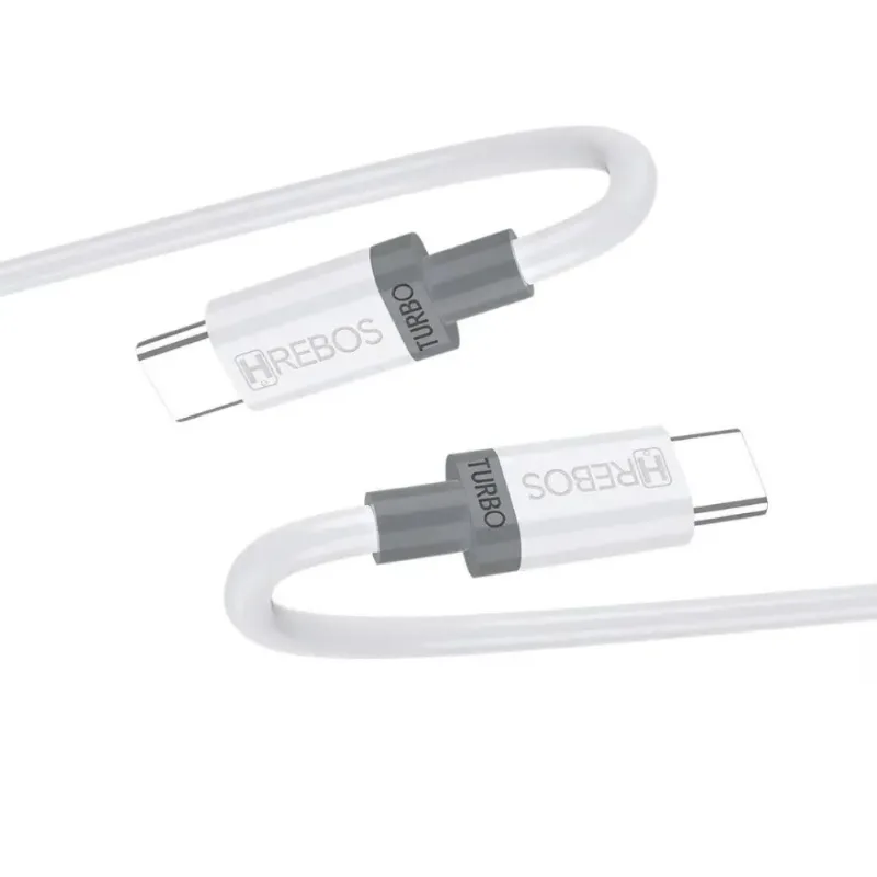 Cabo HREBOS USB-C / USB-C TYPE C Turbo 60W, 1 Metro - CB-320C