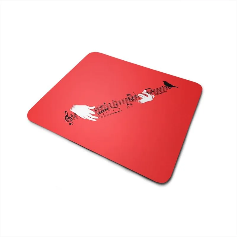 Mouse Pad Antiderrapante Tocando Musica Vermelho