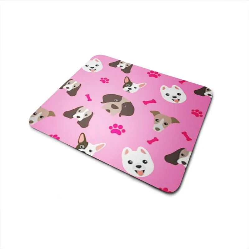 Mouse Pad Antiderrapante Wallpaper Cachorros Dog Rosa