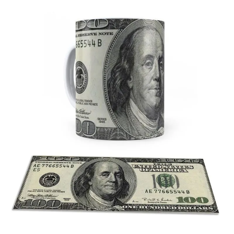 Caneca Ceramica 325ml Dolar One Hundred Dollars
