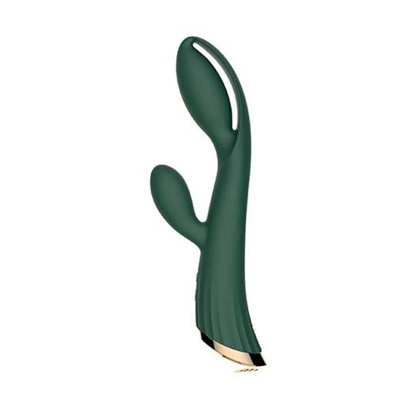 Vibrador Com Aquecimento Estimulador Clitoriano 9 Modos De Vibração Prince - Coleção Royal Verde