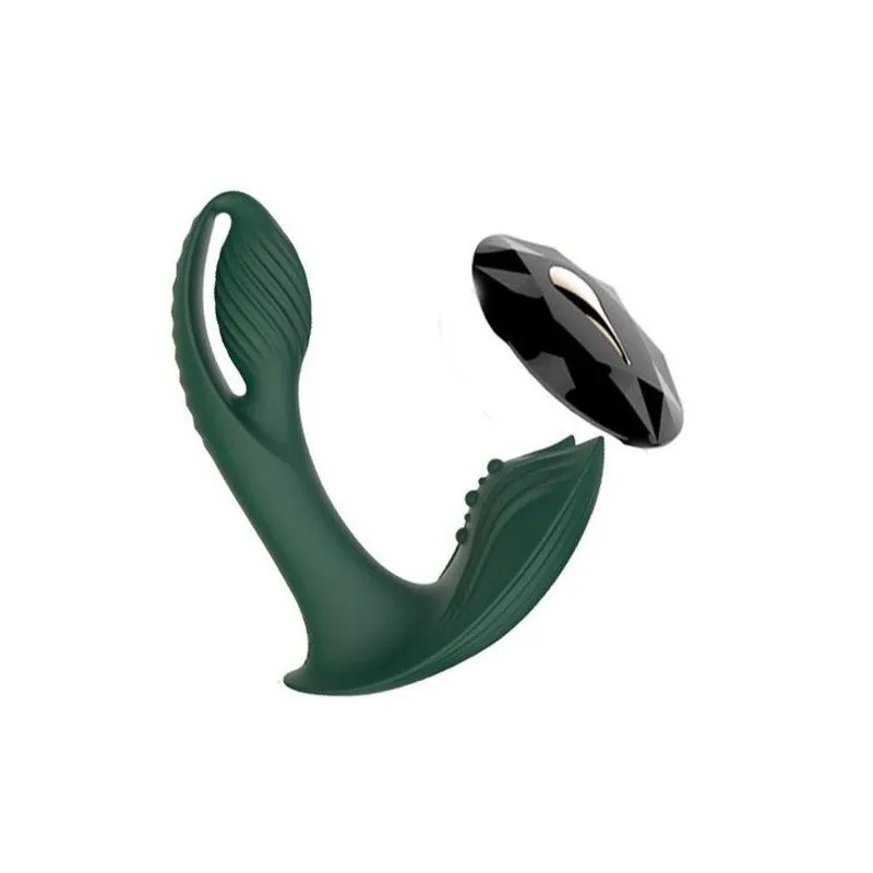 Vibrador Recarregável Ponto G Com Estimulador E 9 Modos De Vibração Becky - Coleção Royal Verde
