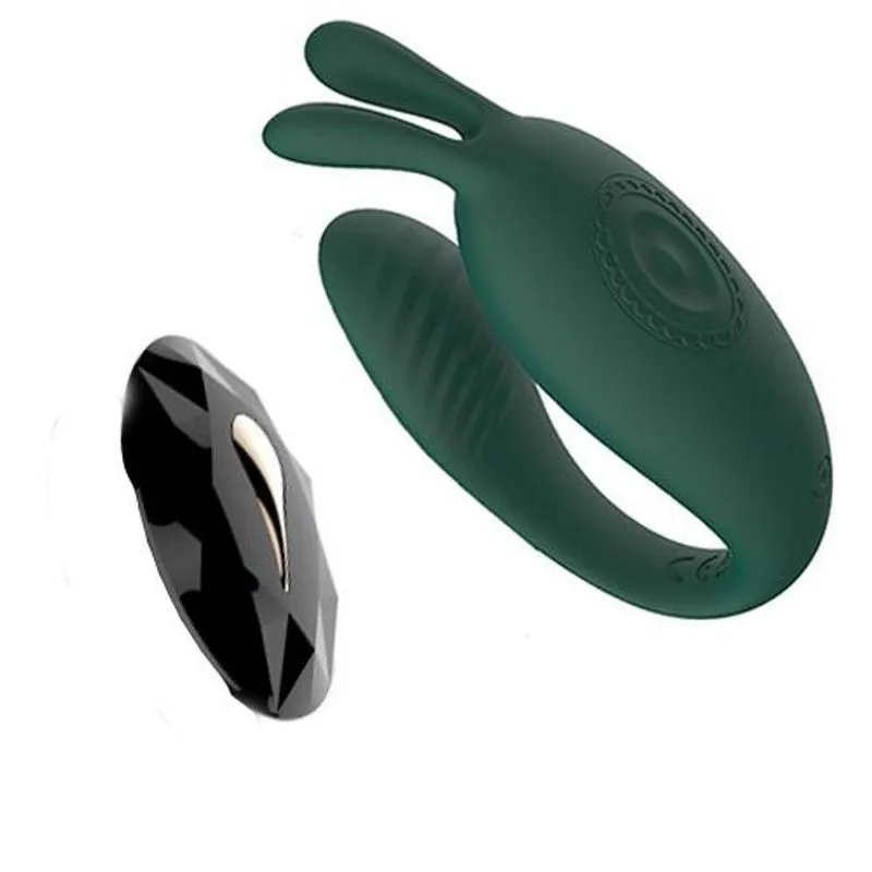 Vibrador De Casal Recarregável Com Controle Remoto Will - Coleção Royal Verde, Tamanho: Unico