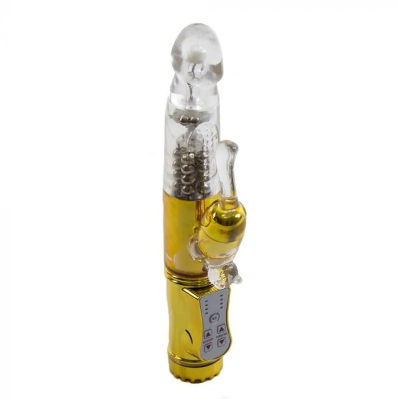 Vibrador Rotativo Recarregável Com Estimulador Gatinho - Lovetoys