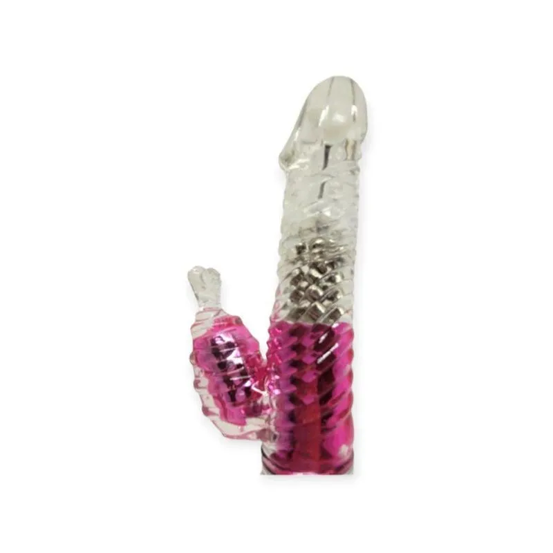 Vibrador Rotativo Recarregável Com Estimulador Clitoriano- Lovetoys - Rosa