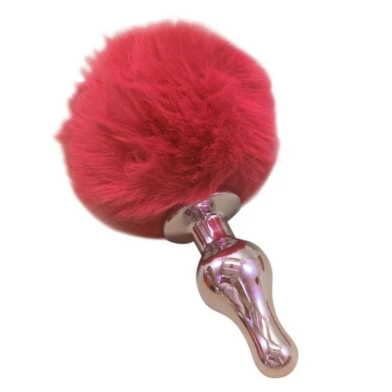 Plug Anal De Aço 3 Cm Com Rabo Coelho- Lovetoys - Vermelho