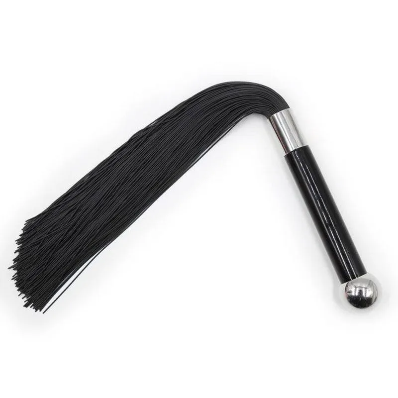 Chicote Com Franjas E Cabo Preto - Coleção Fetiche Lovetoys - Preto