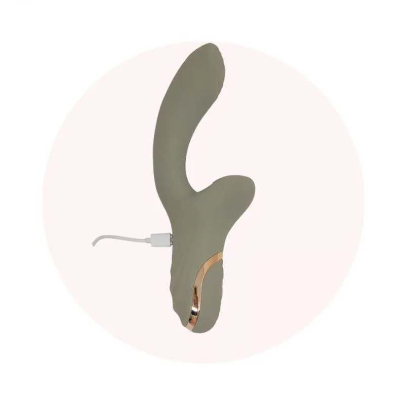 Vibrador E Estimulador Com Sucção Verde Eros - Tentare - Verde