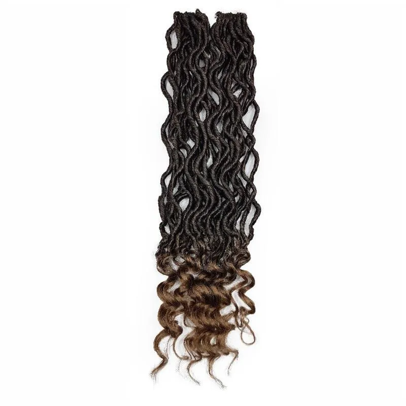 Aplique De Cabelo 2x Goddess Locs Fibra Sintética 70g T1b/27