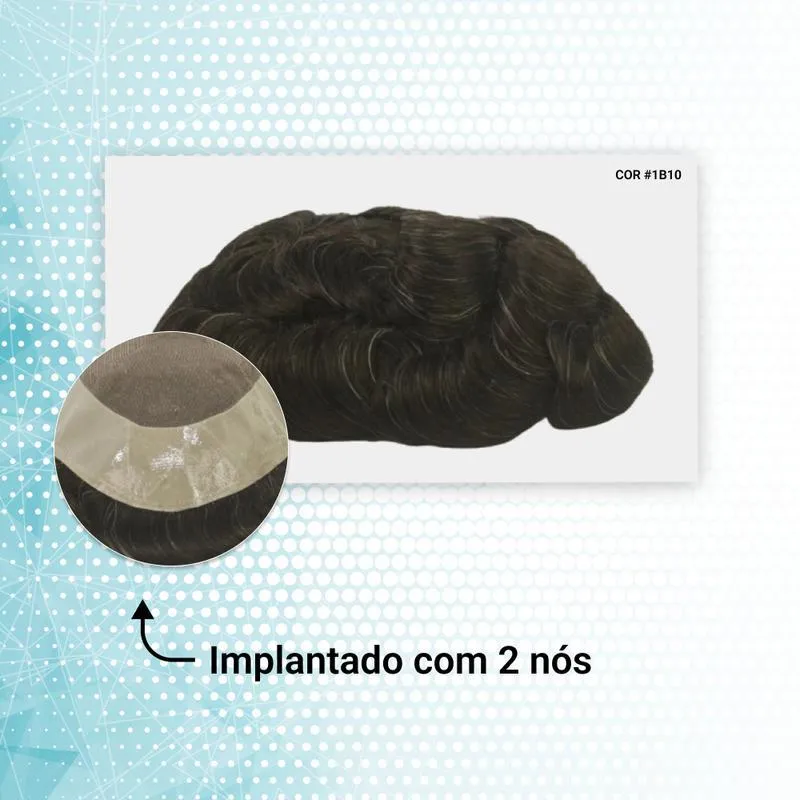 Protese Capilar Hibrida Dm - Micropele + Tela Lace (15x20)