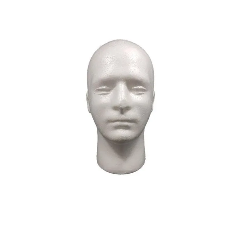 Manequim De Isopor Masculino Porta Peruca E Prótese Capilar