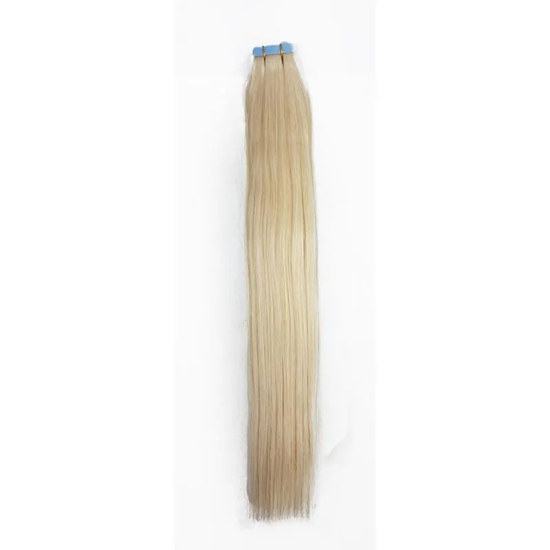 Mega Hair Fita Adesiva Cabelo Humano 50Cm Loiro Claro
