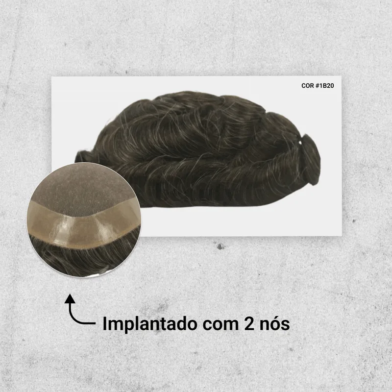 Protese Capilar Hibrida Dm - Micropele + Tela Lace (20x25)